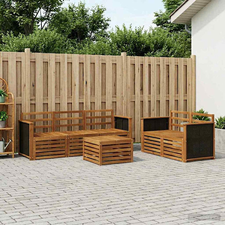 Sofasæt 6 pcs Massivt Akacietræ