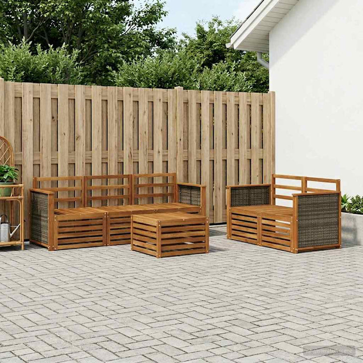 Sofasæt 6 pcs Massivt Akacietræ