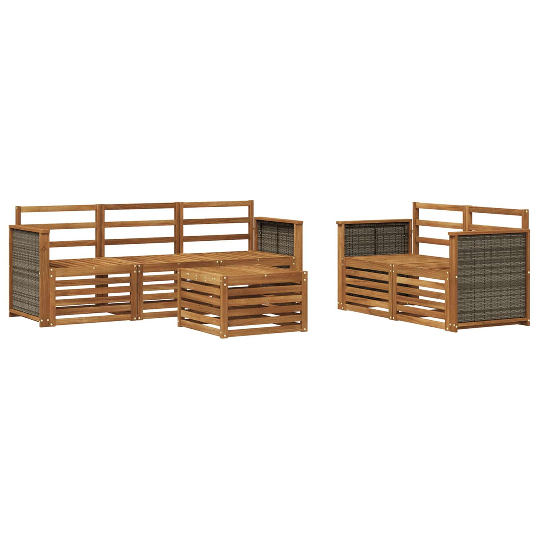 Sofasæt 6 pcs Massivt Akacietræ
