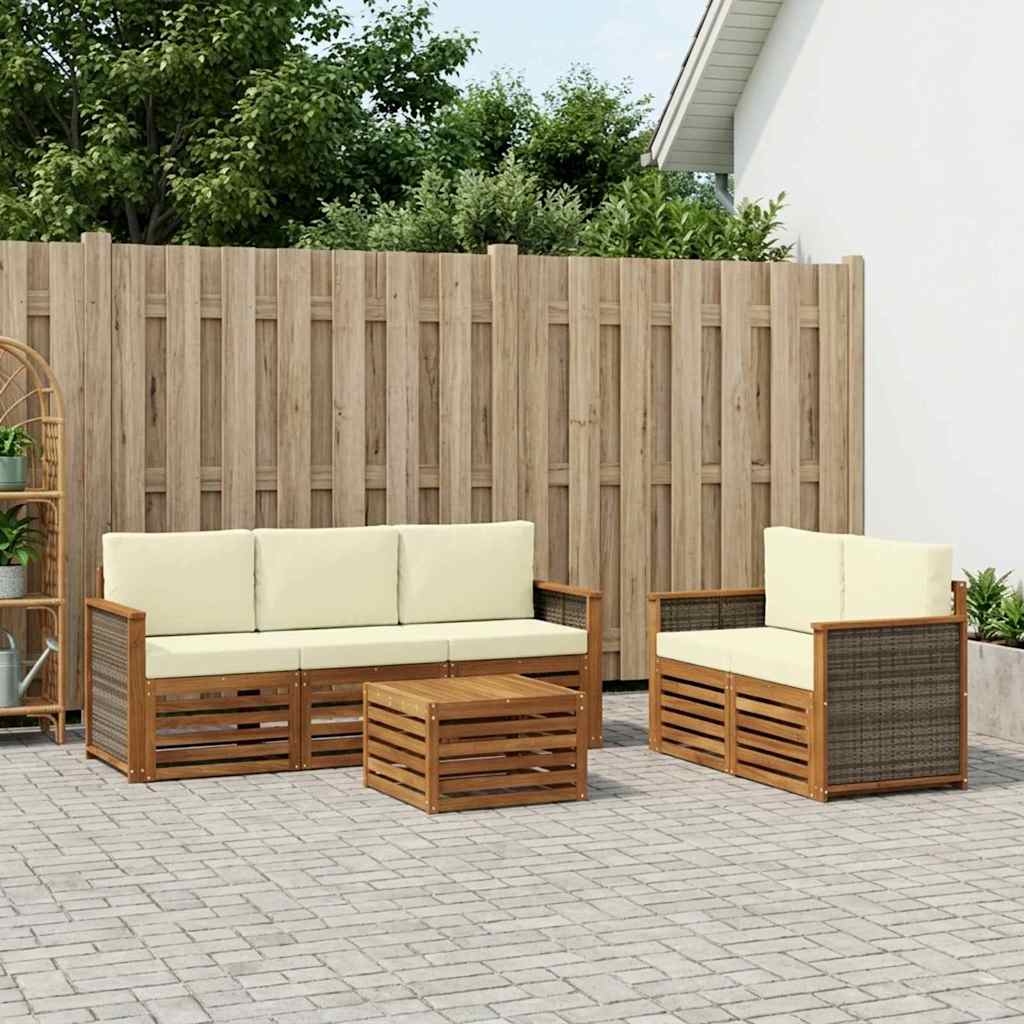 Sofasæt 6 pcs Massivt Akacietræ