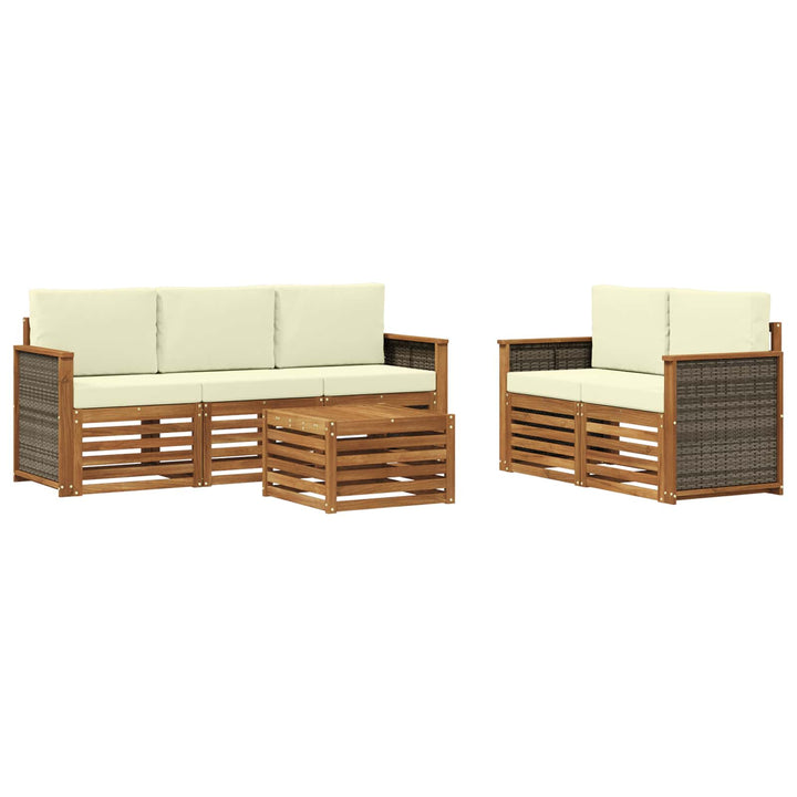 Sofasæt 6 pcs Massivt Akacietræ