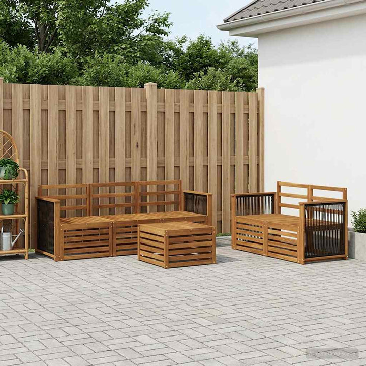 Sofasæt 6 pcs Massivt Akacietræ