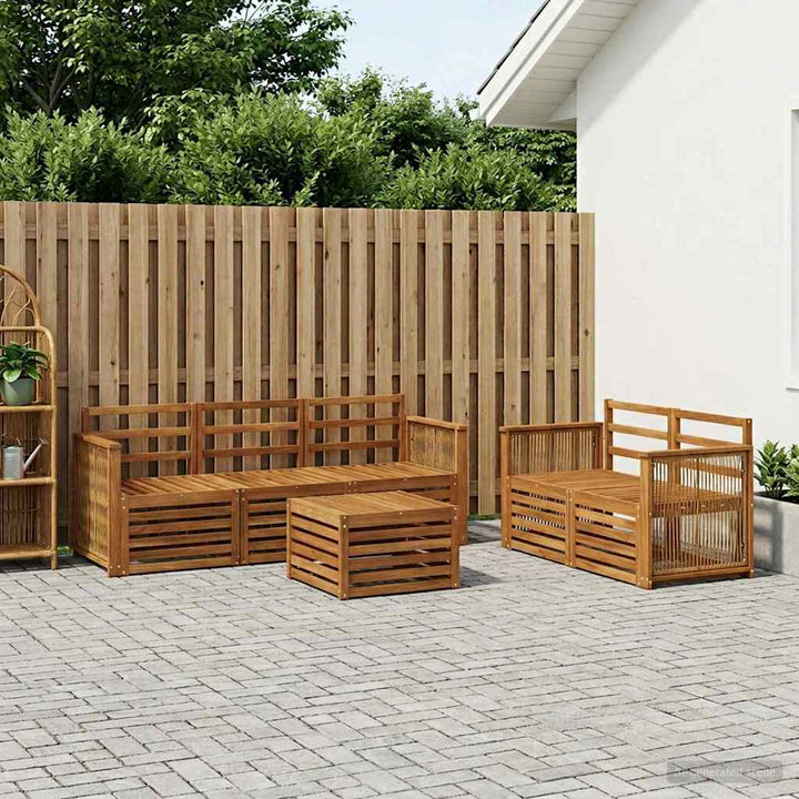 Sofasæt 6 pcs Massivt Akacietræ