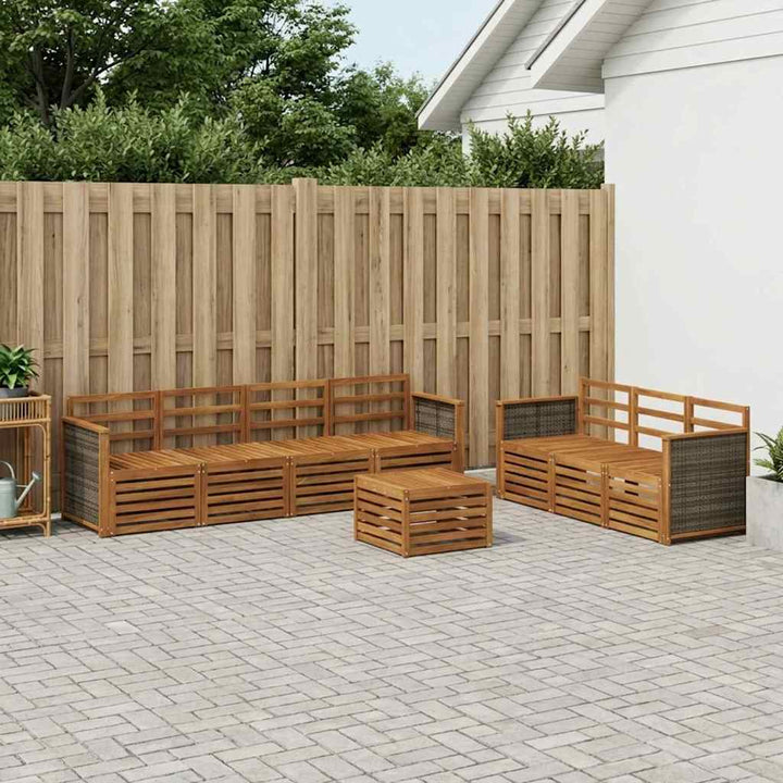 Sofasæt 8 pcs Massivt Akacietræ
