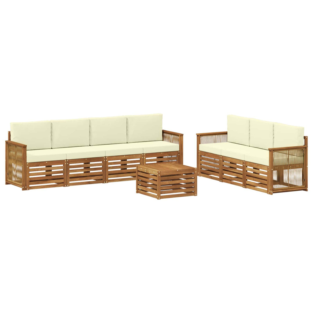 Sofasæt med pude 8 pcs Massivt Akacietræ