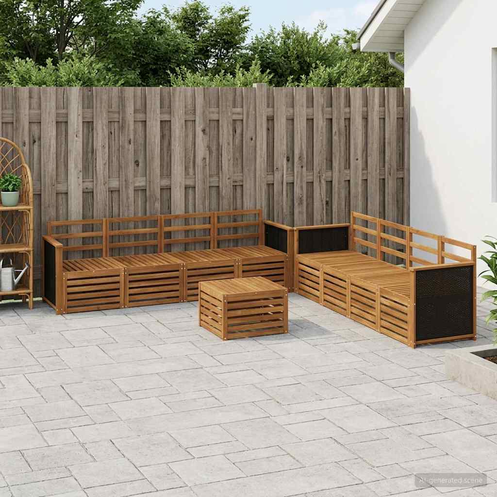 Sofasæt 9 pcs Massivt Akacietræ