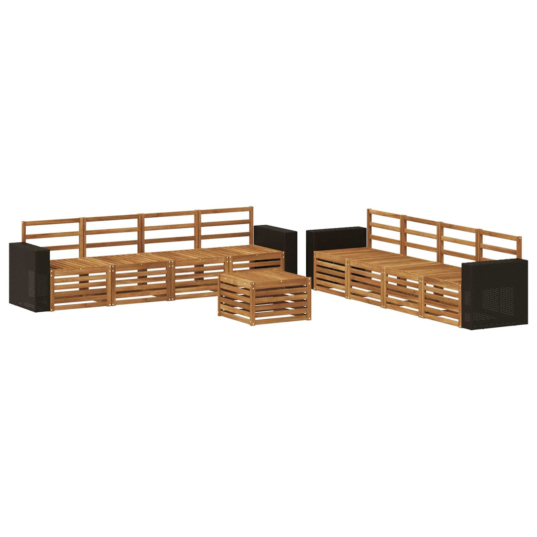 Sofasæt 9 pcs Massivt Akacietræ