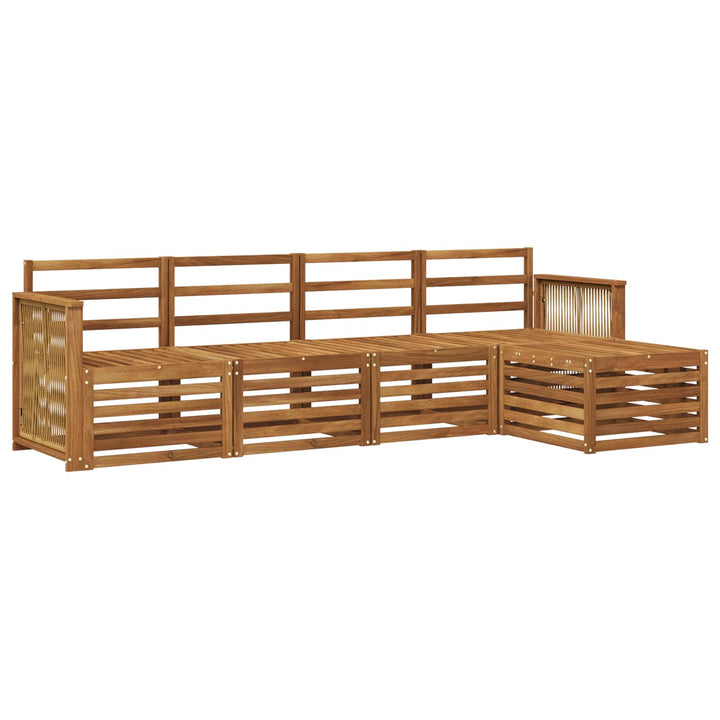 Udendørs sofagruppe 5 pcs Naturfarvet