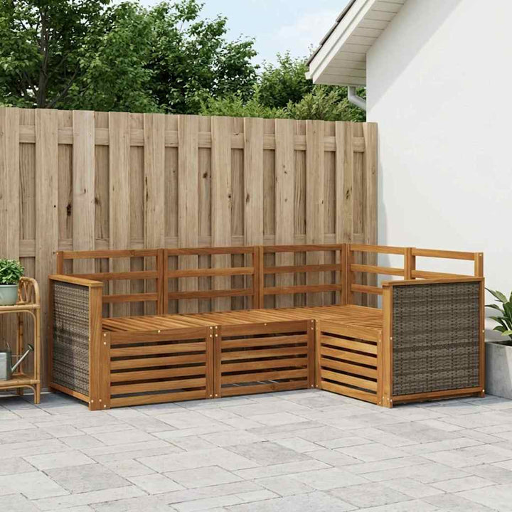Sofasæt 4 pcs Massivt Akacietræ