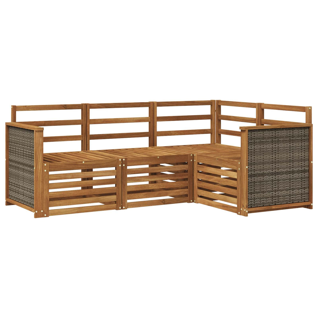 Sofasæt 4 pcs Massivt Akacietræ