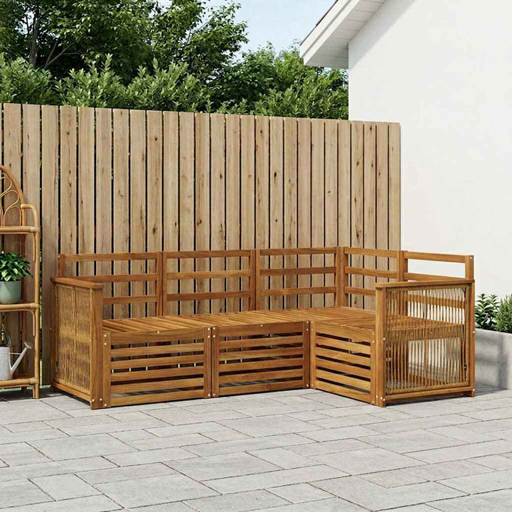 Sofasæt 4 pcs Massivt Akacietræ