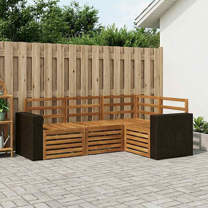 Sofasæt 4 pcs Massivt Akacietræ
