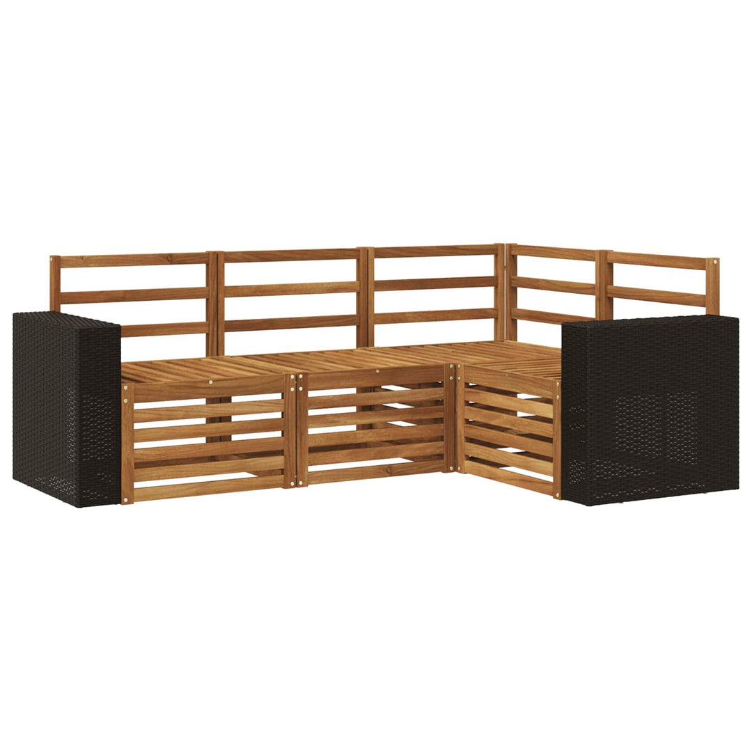 Sofasæt 4 pcs Massivt Akacietræ