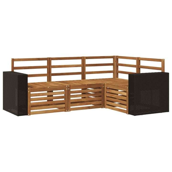 Sofasæt 4 pcs Massivt Akacietræ