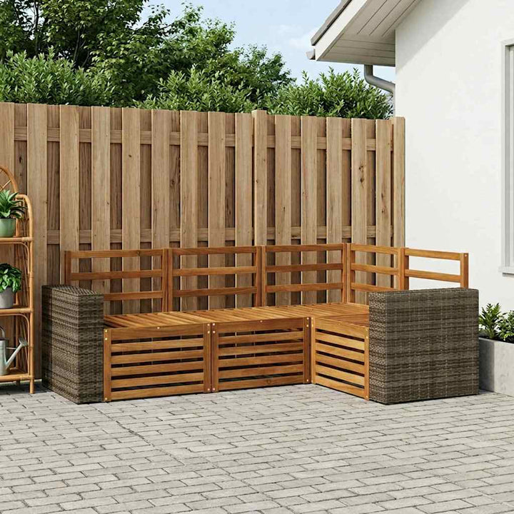 Sofasæt 4 pcs Massivt Akacietræ