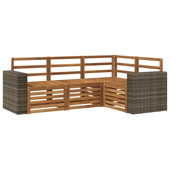 Sofasæt 4 pcs Massivt Akacietræ