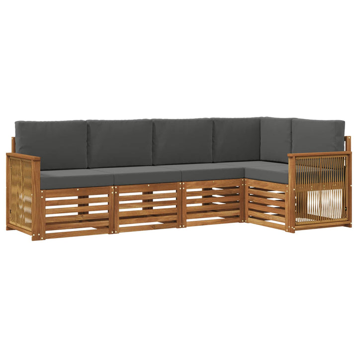 Sektionalsofa sæt med pude 4 pcs Naturlig og Antracit