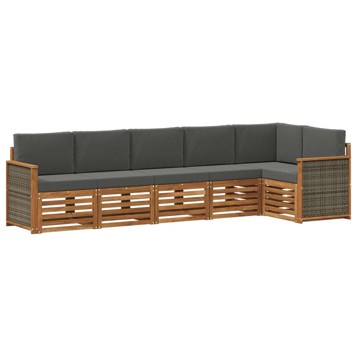 Sektionalsofa sæt med pude 5 pcs Naturlig og Antracit