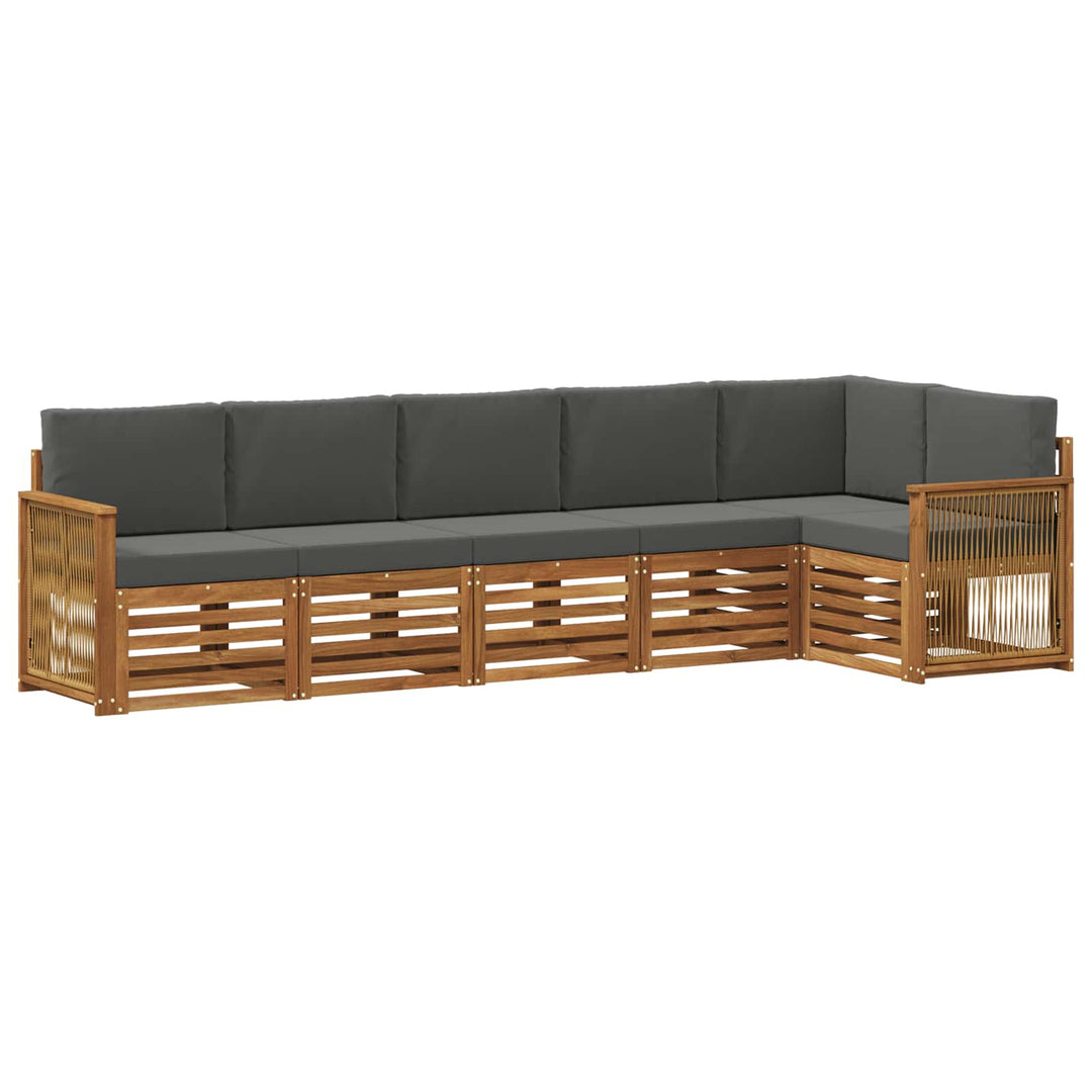Sektionalsofa sæt med pude 5 pcs Naturlig og Antracit