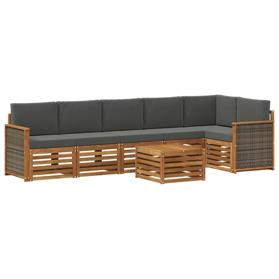 Sektionalsofa sæt med pude 6 pcs Naturlig og Antracit
