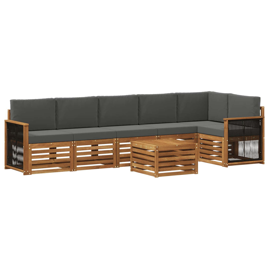 Sektionalsofa sæt med pude 6 pcs Naturlig og Antracit