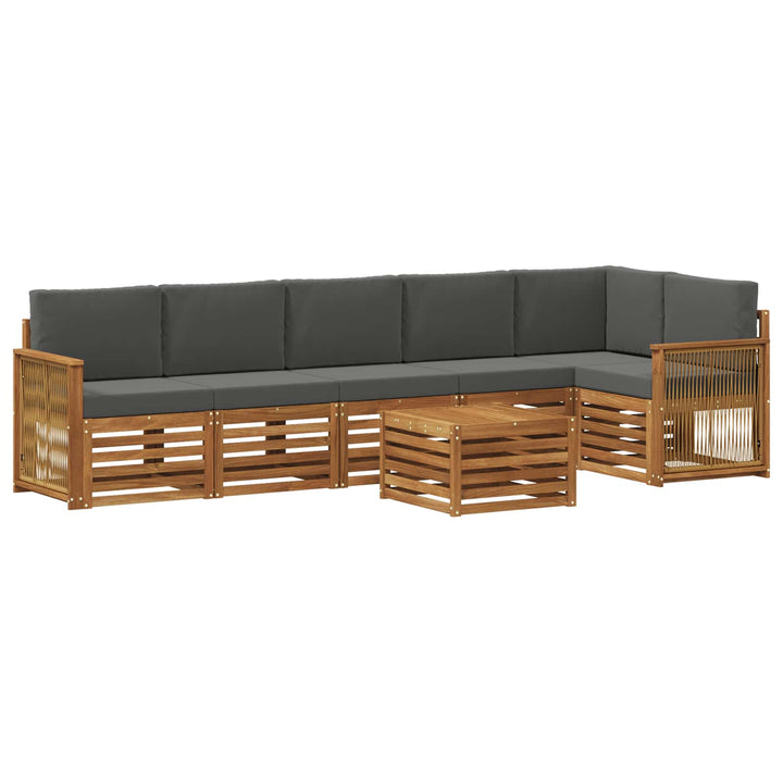 Sektionalsofa sæt med pude 6 pcs Naturlig og Antracit