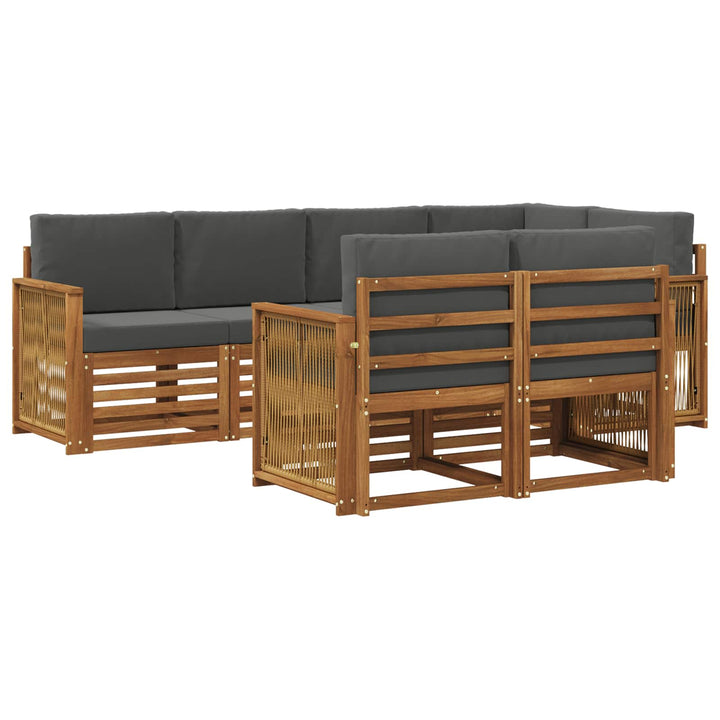 Sektionalsofa sæt med pude 6 pcs Naturlig og Antracit