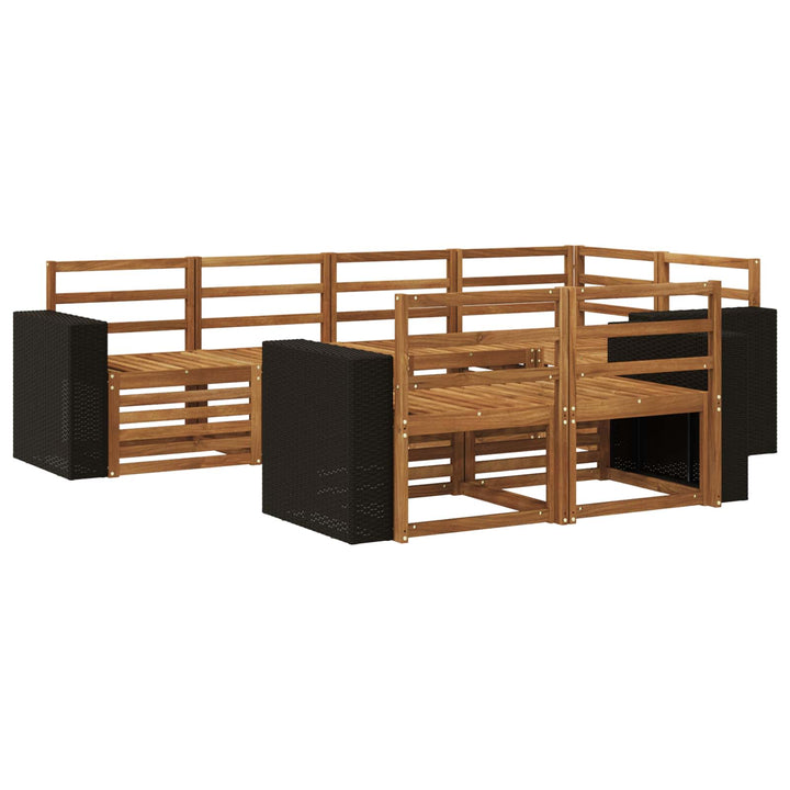 Sektionalsofa sæt 7 pcs Naturfarvet