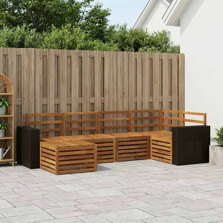 Sektionalsofa sæt 6 pcs Naturfarvet
