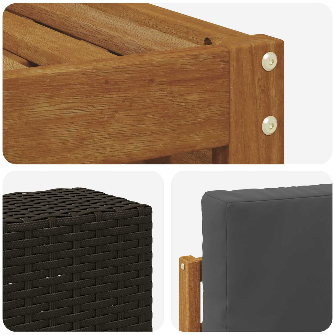 Sektionalsofa sæt med pude 6 pcs Naturlig og Antracit