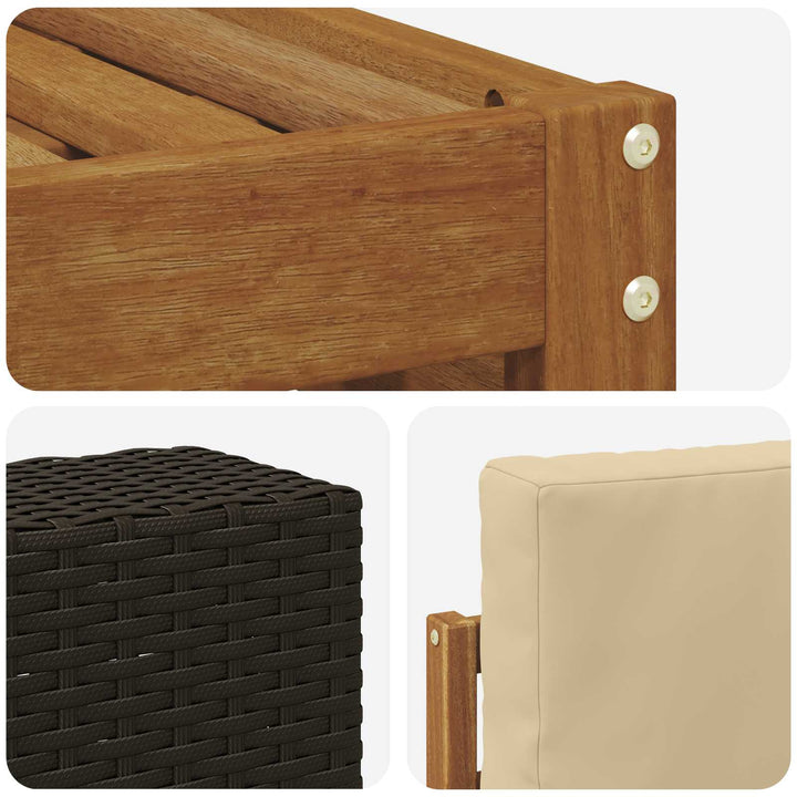 Sektionalsofa sæt med pude 6 pcs Naturlig og Beige