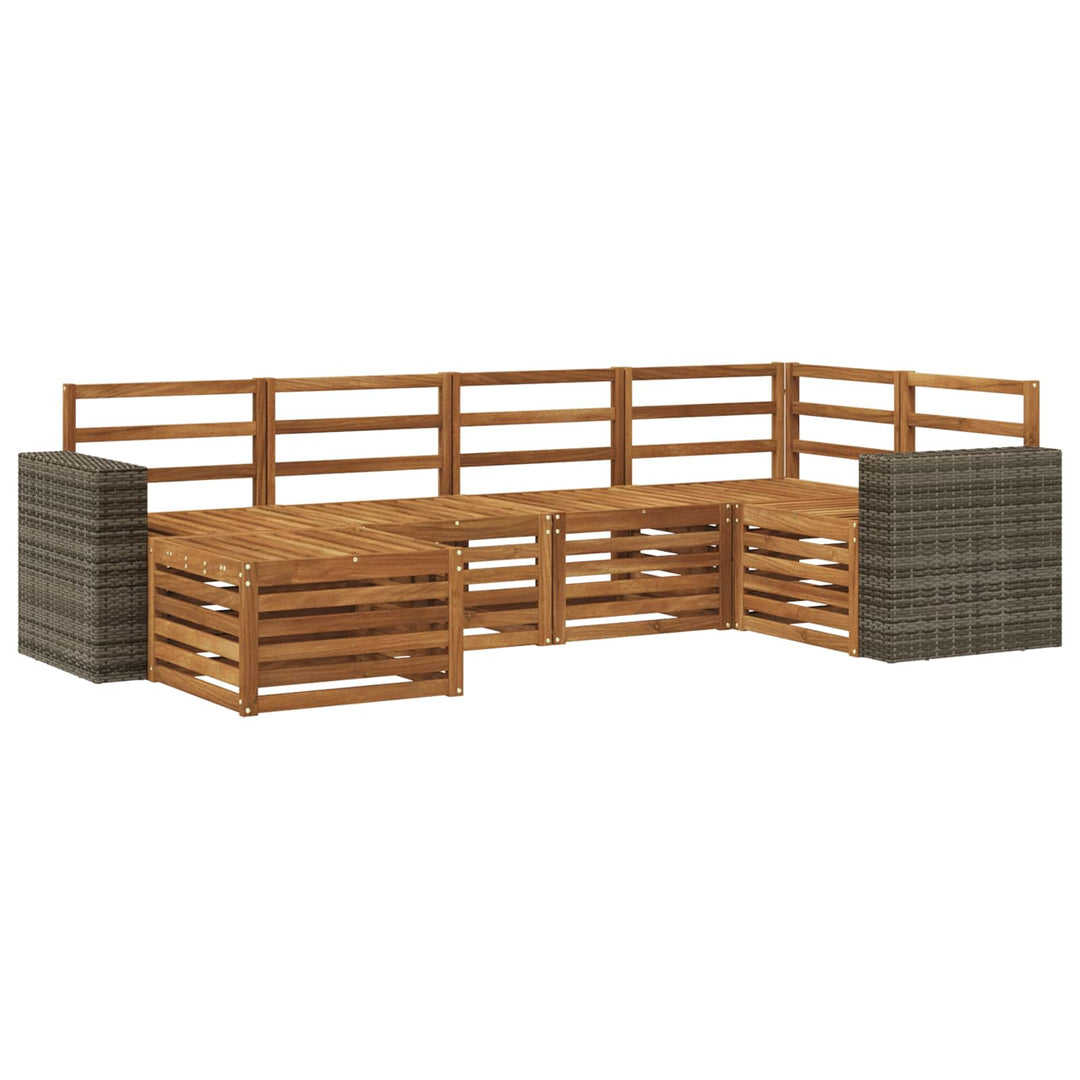 Sektionalsofa sæt 6 pcs Naturfarvet