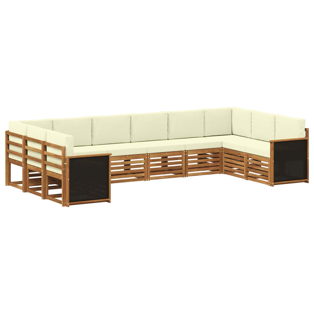 Udendørs sofagruppe 7 stk. Naturlig og Fløde