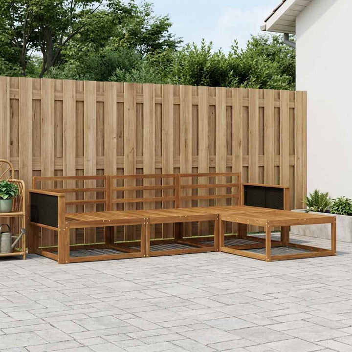 Udendørs sofagruppe 4 pcs Naturfarvet Massivt Akacietræ