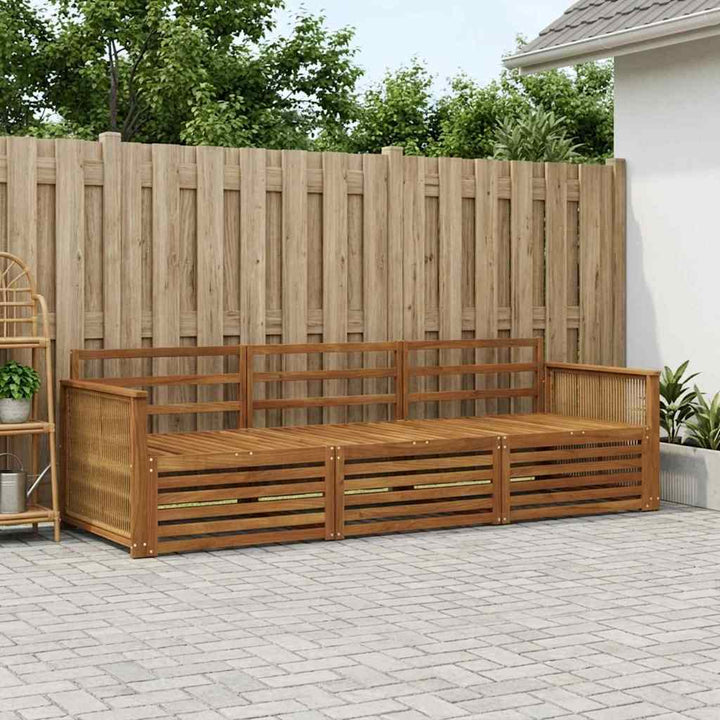 Udendørs sofagruppe 3 pcs Naturfarvet Massivt Akacietræ