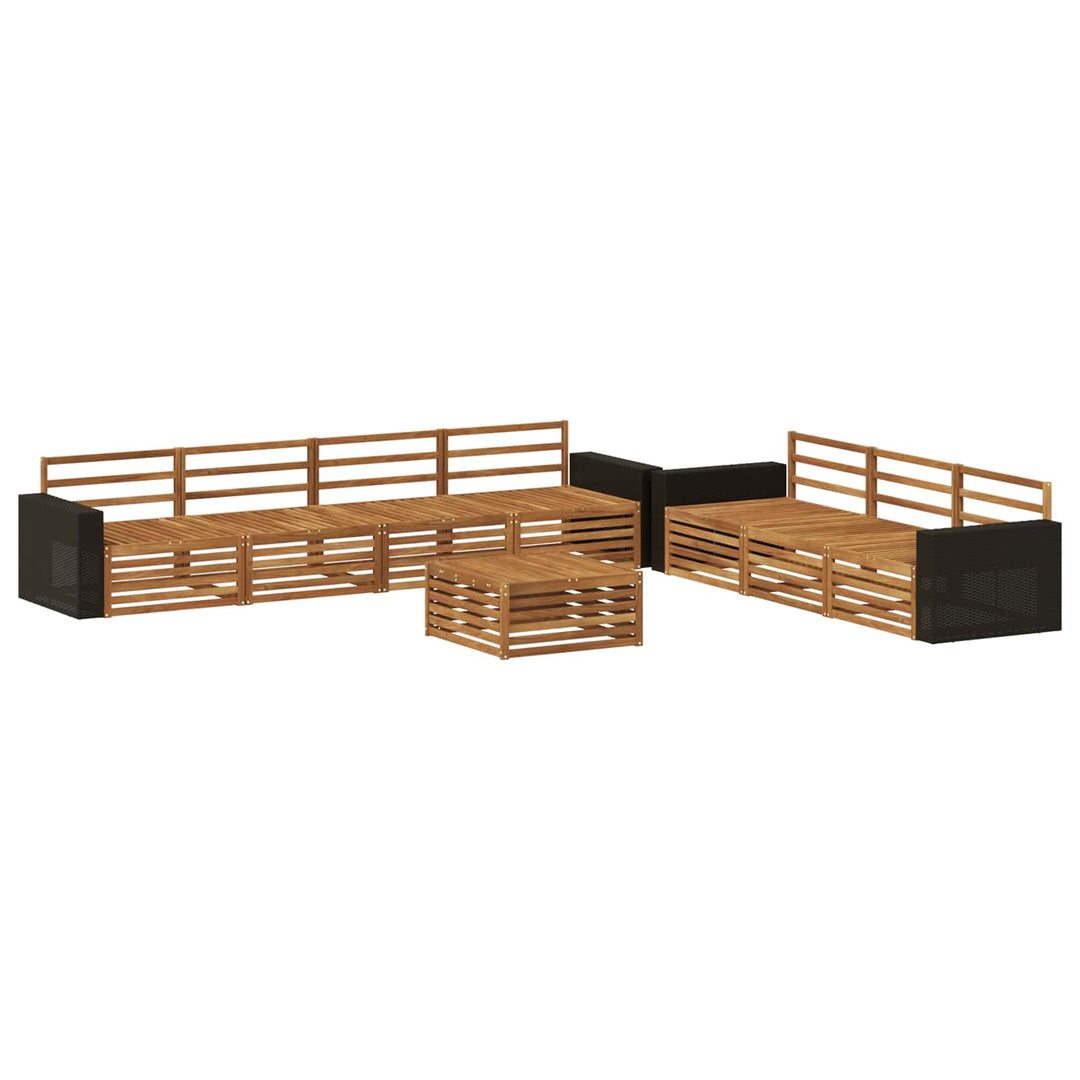 Udendørs sofagruppe 8 pcs Naturfarvet 79 x 79 x 37 cm