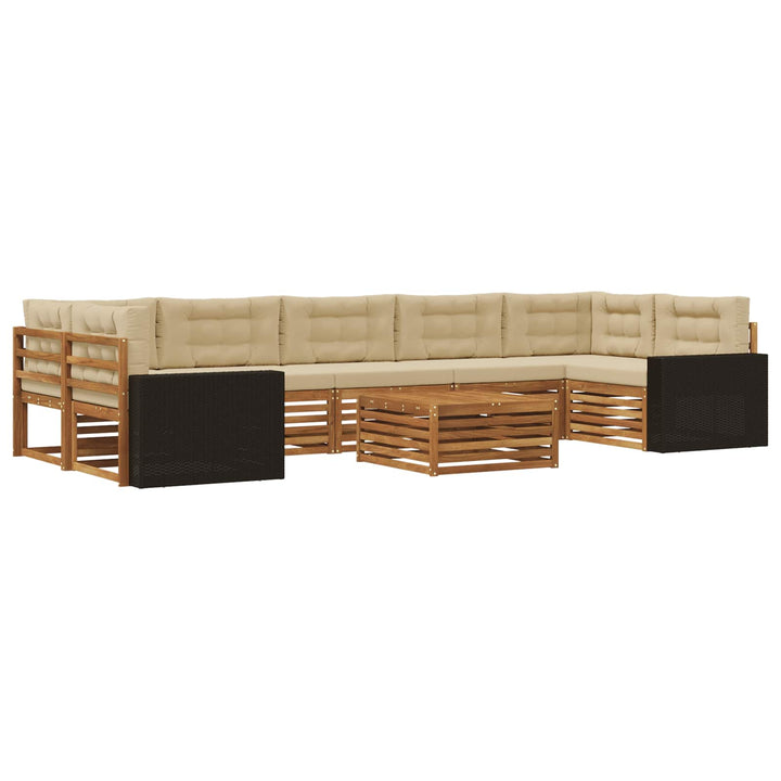 Udendørs sofagruppe 8 pcs Naturlig og Beige