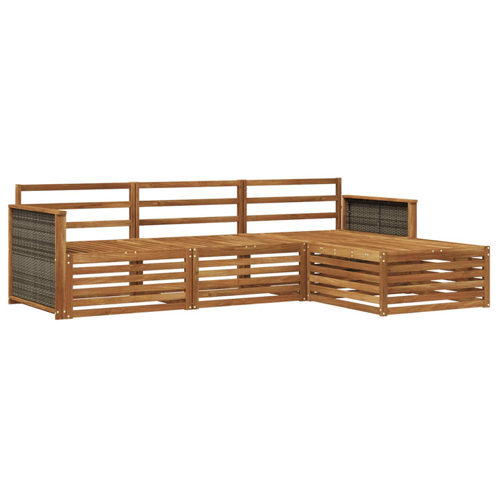 Udendørs sofagruppe Naturfarvet 249,5 x 162,5 x 73 cm