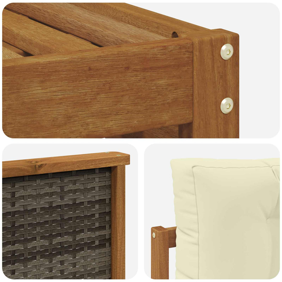 Udendørs sofagruppe Naturlig og Fløde 249,5 x 162,5 x 73 cm