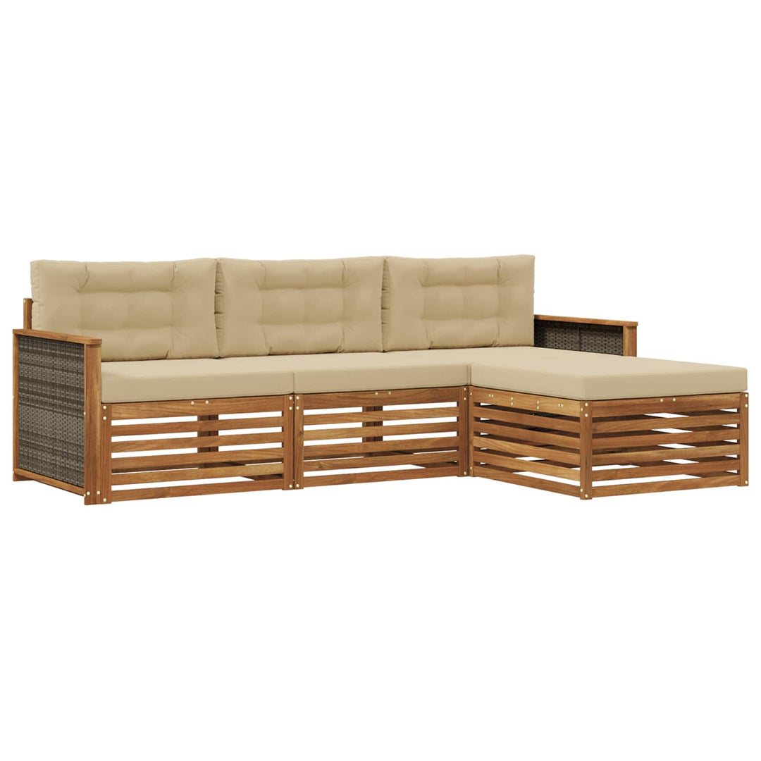 Udendørs sofagruppe Naturlig og Beige 249,5 x 162,5 x 73 cm