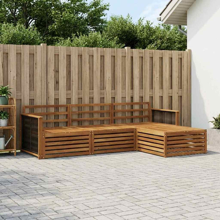 Udendørs sofagruppe Naturfarvet 249 x 162,5 x 73 cm