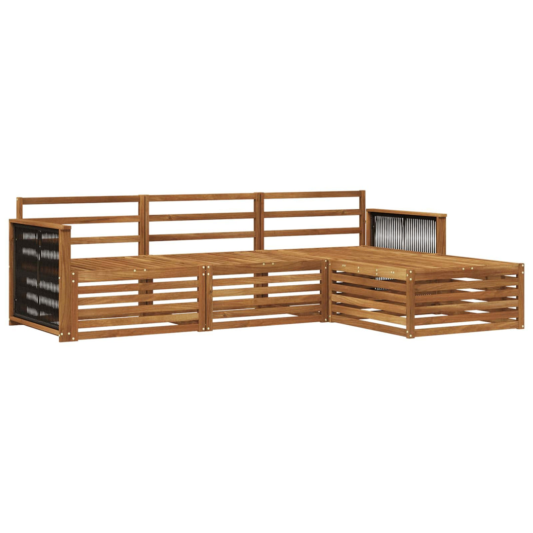Udendørs sofagruppe Naturfarvet 249 x 162,5 x 73 cm