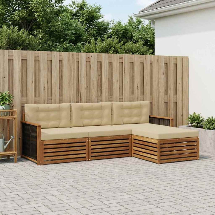 Udendørs sofagruppe Naturlig og Beige 249 x 162,5 x 73 cm