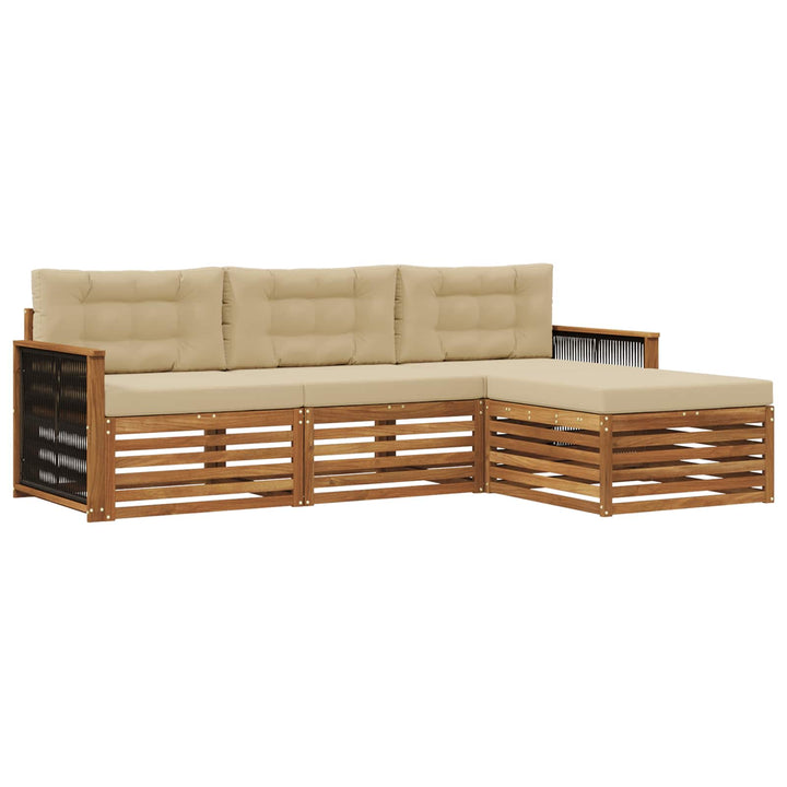Udendørs sofagruppe Naturlig og Beige 249 x 162,5 x 73 cm