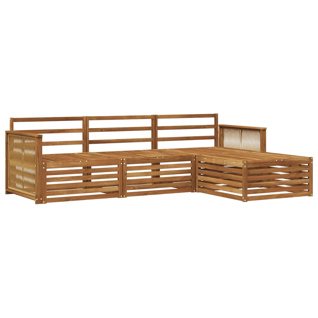 Udendørs sofagruppe Naturfarvet 249 x 162,5 x 73 cm