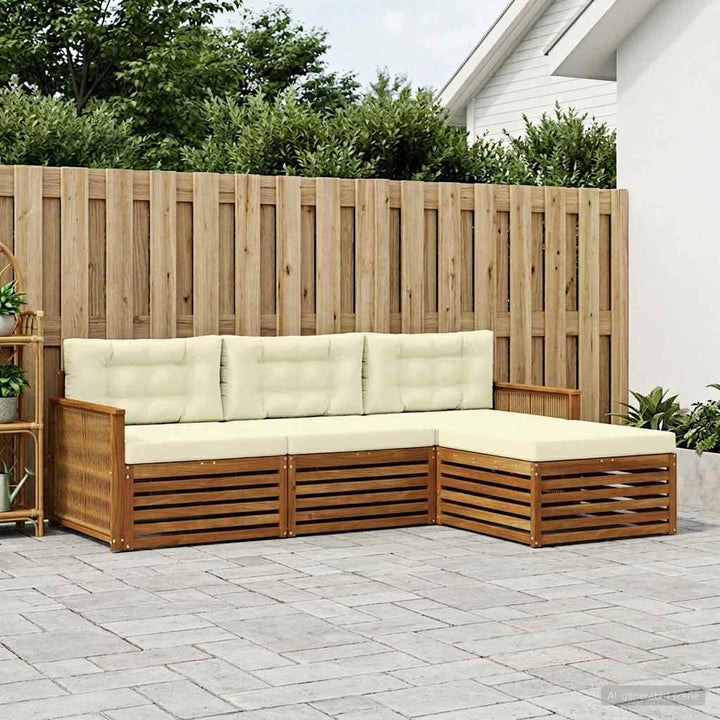 Udendørs sofagruppe Naturlig og Fløde 249 x 162,5 x 73 cm