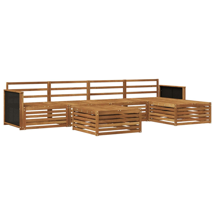 Udendørs sofagruppe 6 pcs Naturfarvet 79 x 79 x 37 cm