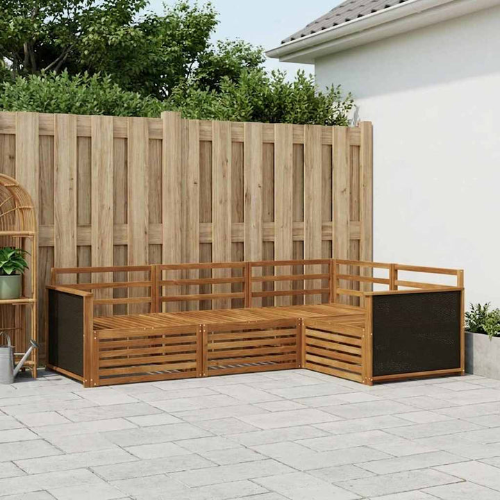 Udendørs sofagruppe 4 pcs Naturfarvet 247,5 x 168,5 x 73 cm