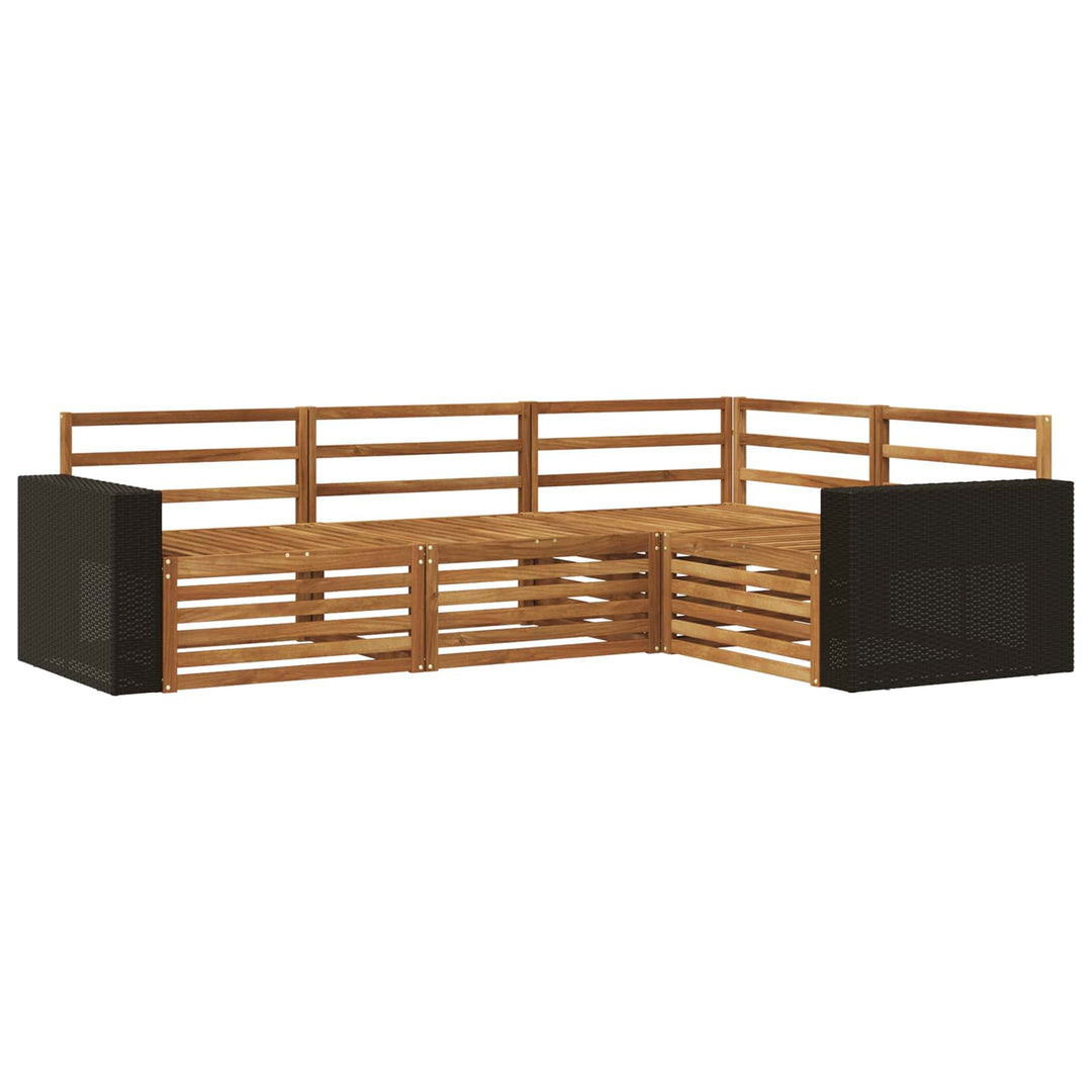 Udendørs sofagruppe 4 pcs Naturfarvet 255,5 x 176,5 x 73 cm