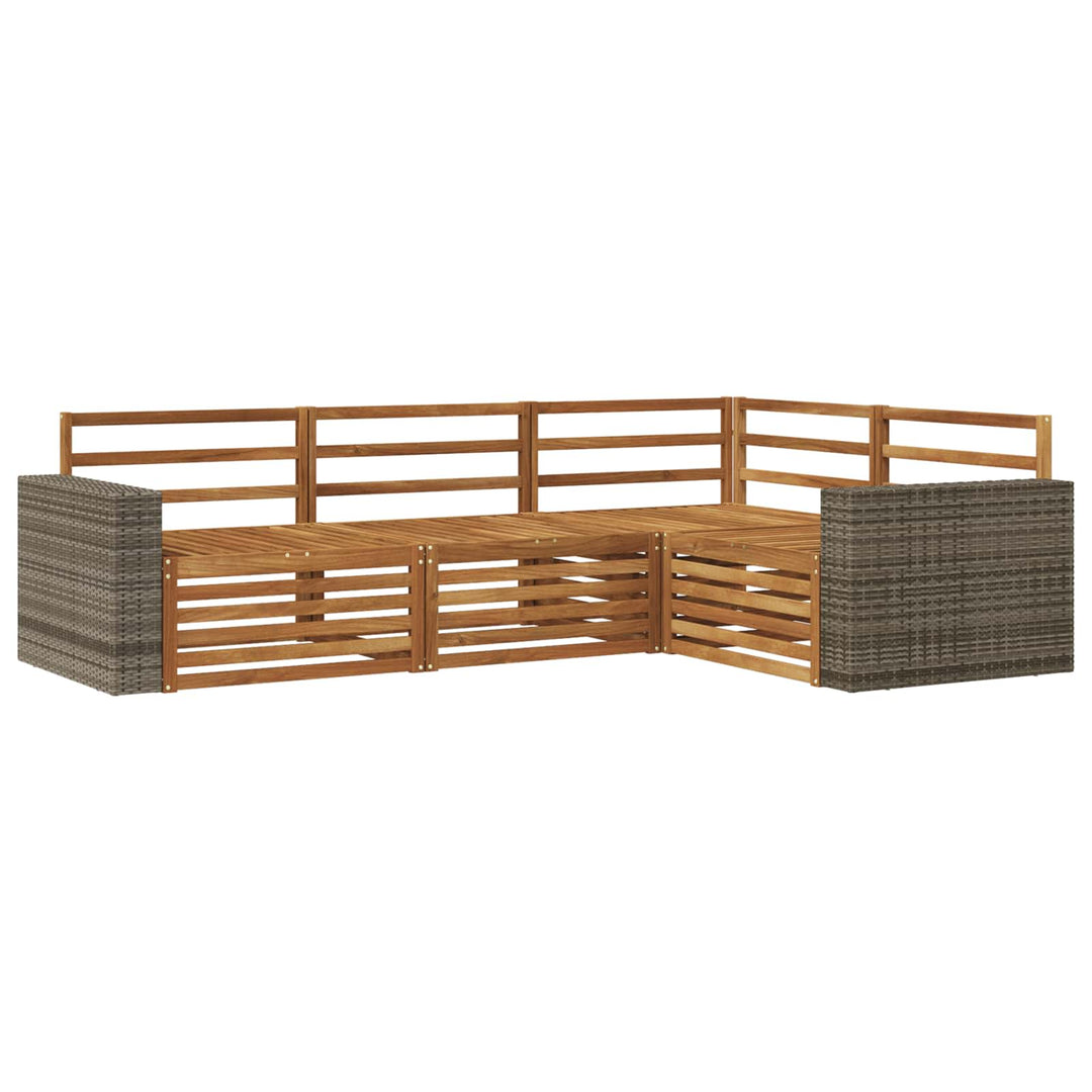 Udendørs sofagruppe 4 pcs Naturfarvet 255,5 x 176,5 x 73 cm